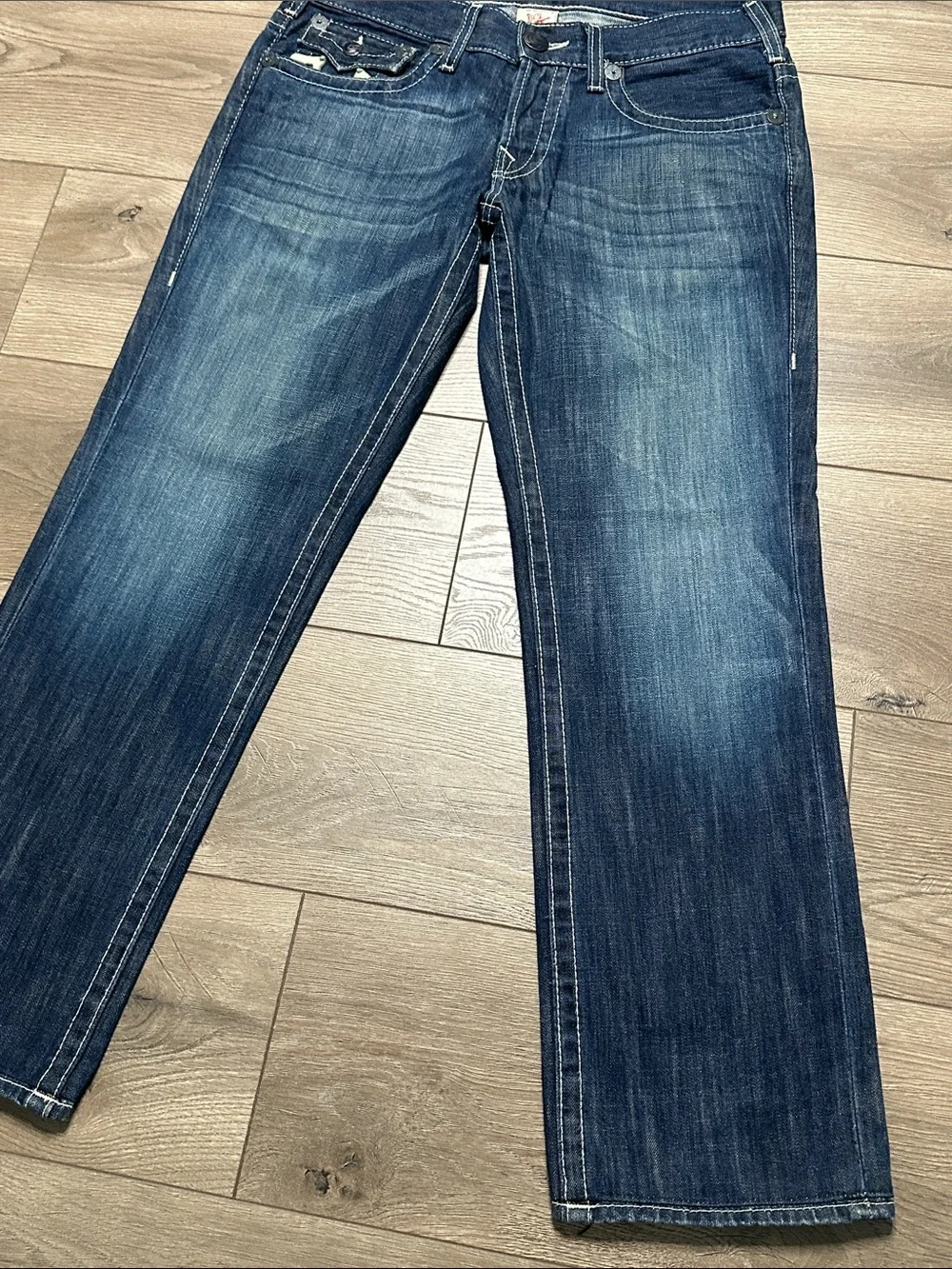 True Religion 29.5” Straight‎ Blue Jeans Size 32